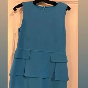 open lace back dress Straight Neckline Layered Peplum Detail Long Dress – John Paul Ataker main image 1